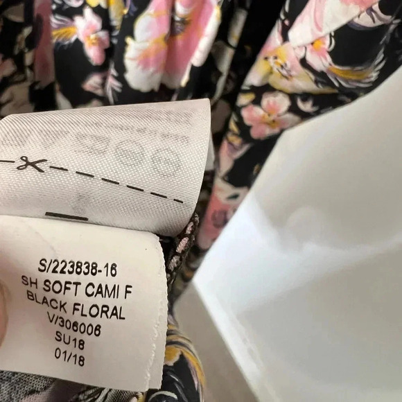 Gap Cami Dress black floral size Large New - Picture 9 of 11